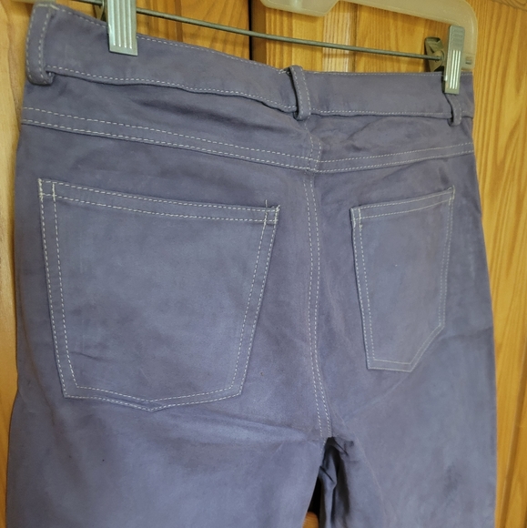 Vintage Purple suede cropped pants - Picture 3 of 4